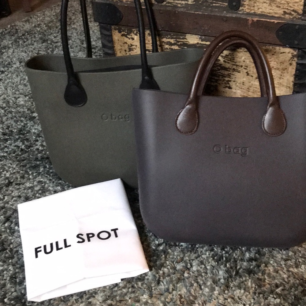 EUC O BAG INTERCHANGEABLE HANDLES & LINER. 2 EACH